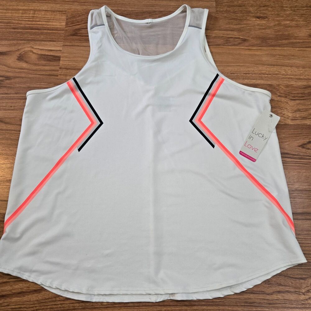 Vaportex Lucky‎ In Love Performance Tank Top Womens XL Semi Fitted Tennis NEW